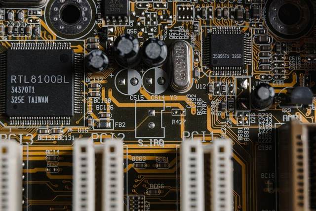 A circuit board close up