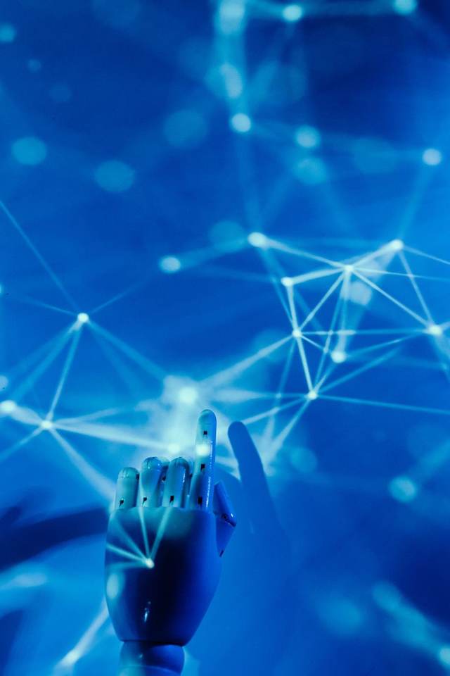 A glowing node network